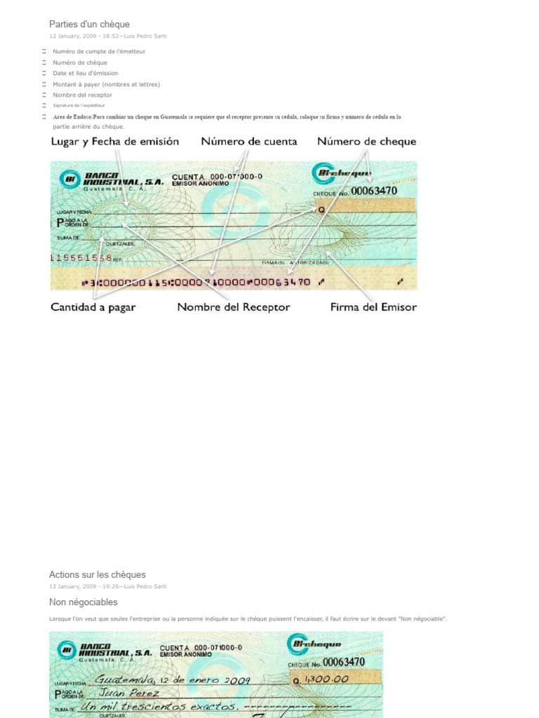 Comprendre les types de chèques | PDF | Chèque | Banques
