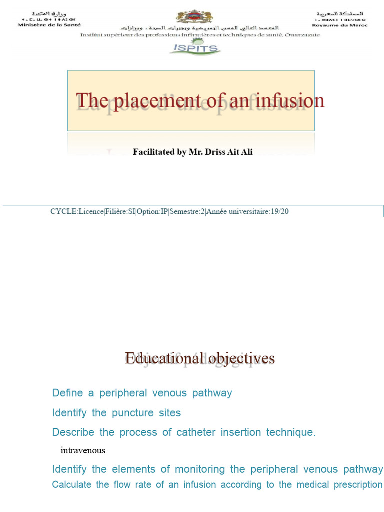 IV Infusion Placement Techniques Guide | PDF | Intravenous Therapy ...