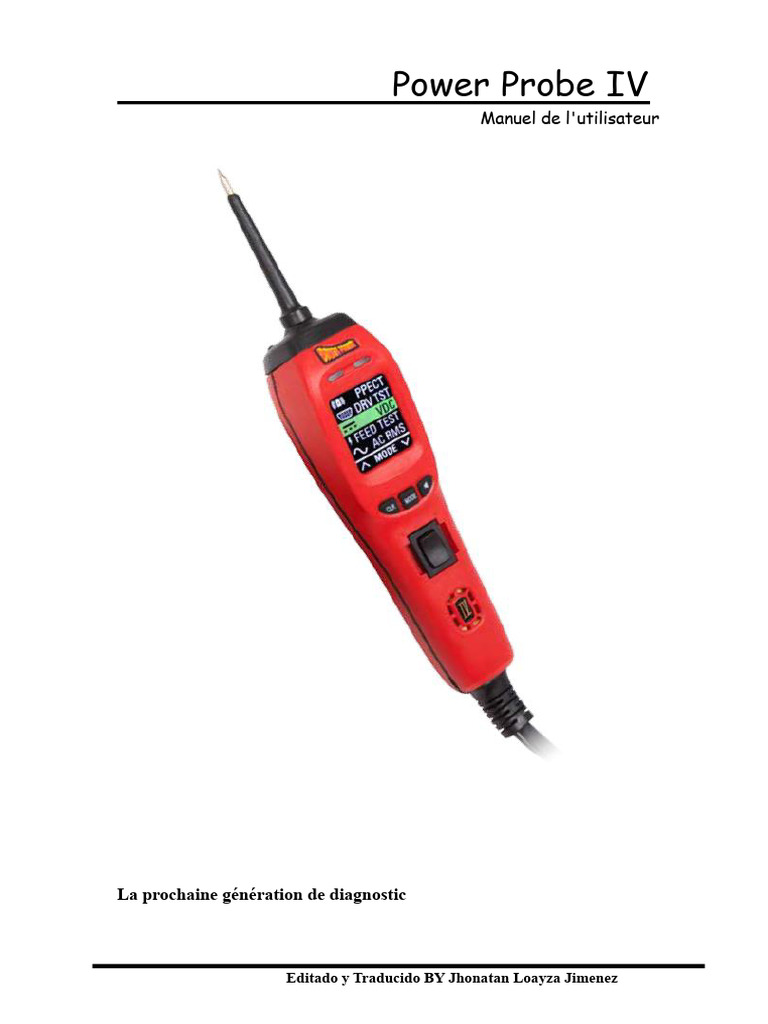 Manuel utilisateur Power Probe IV | PDF | Injection (moteur) | Interrupteur