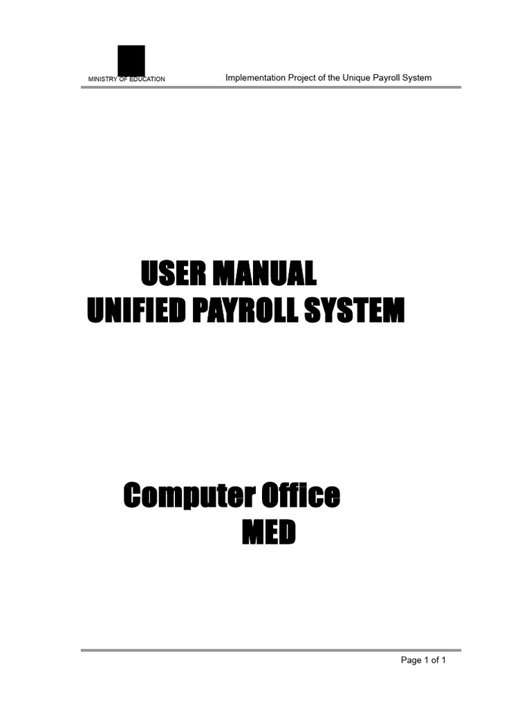 Unique Payroll System User Manual | PDF | Cost Of Living | Payroll