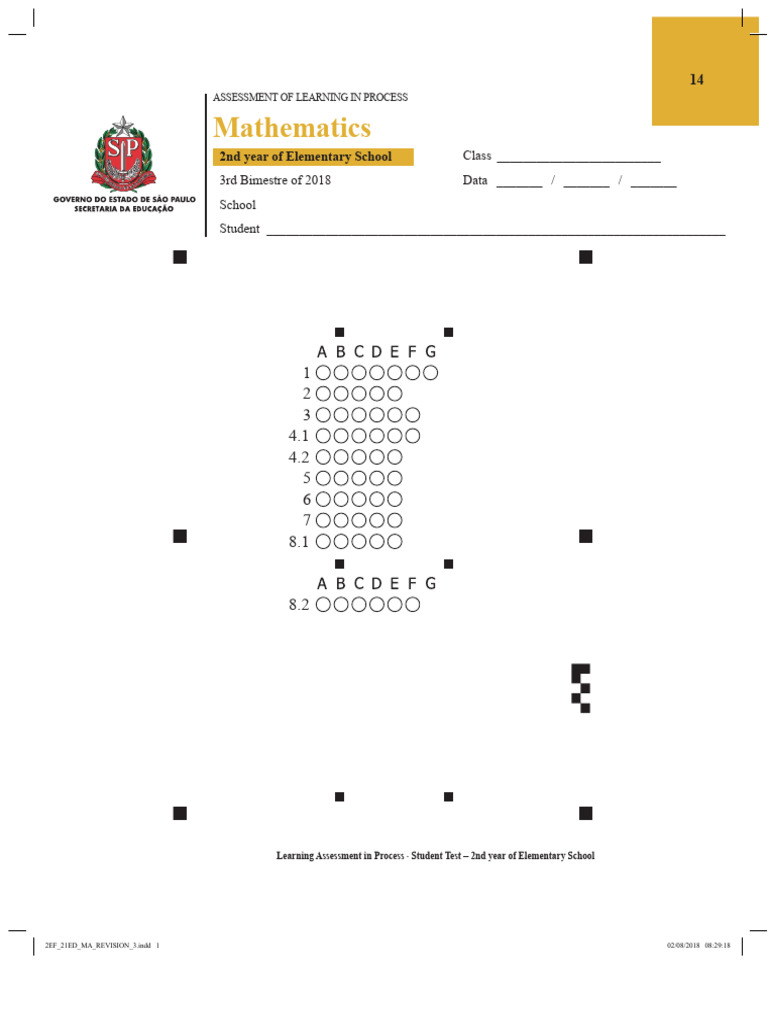 2nd Year Math Learning Assessment | PDF