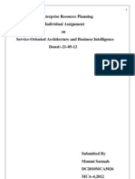 Enterprise Resource Planning Individual Assignment On Service-Oriented Architecture and Business Intelligence Dated:-21-05-12