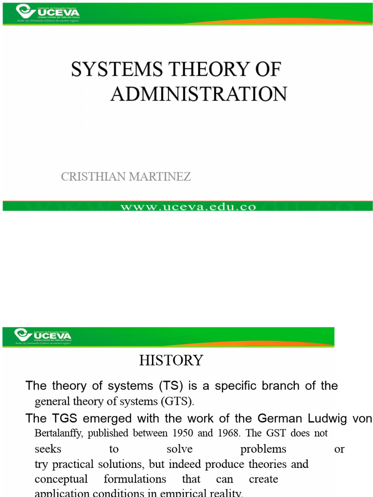 Systems Theory in Administration Overview | PDF | System | Systems Theory