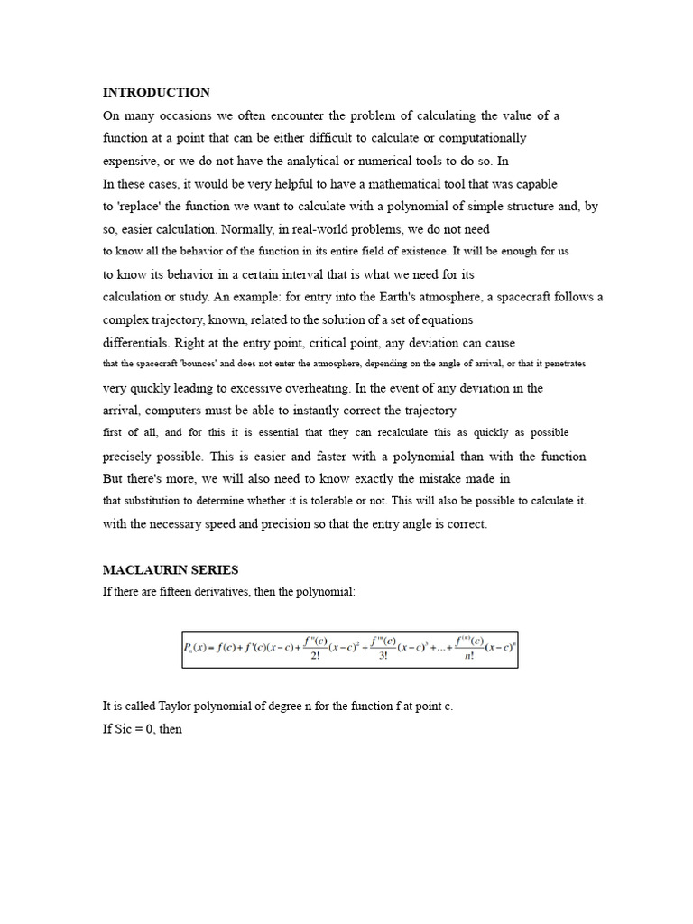 Maclaurin Series And Introduction Pdf Function Mathematics