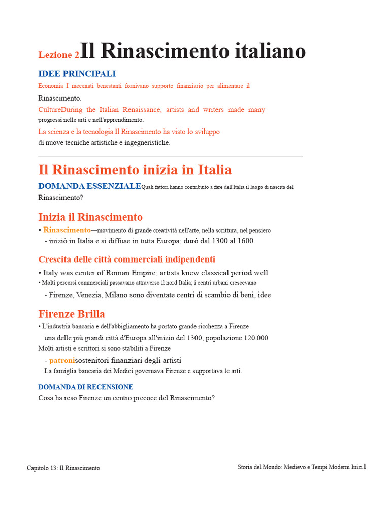 Il Rinascimento Italiano PDF | PDF