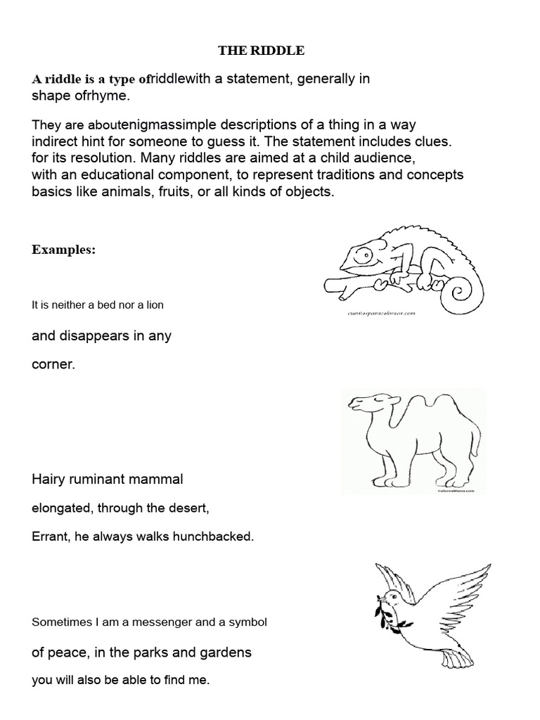 Engaging Riddles for Children | PDF