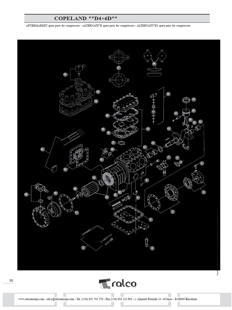Copeland D4+6D Compressor Parts List | PDF | Valve | Manufactured Goods