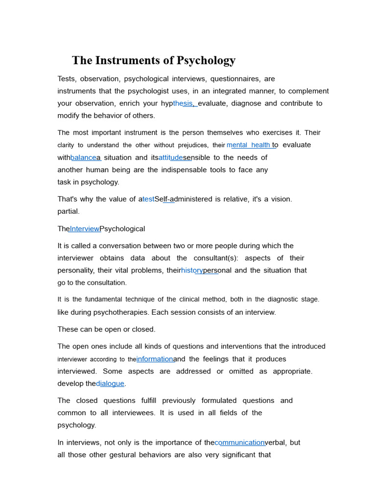 The Instruments of Psychology | PDF | Psychology | Behaviorism