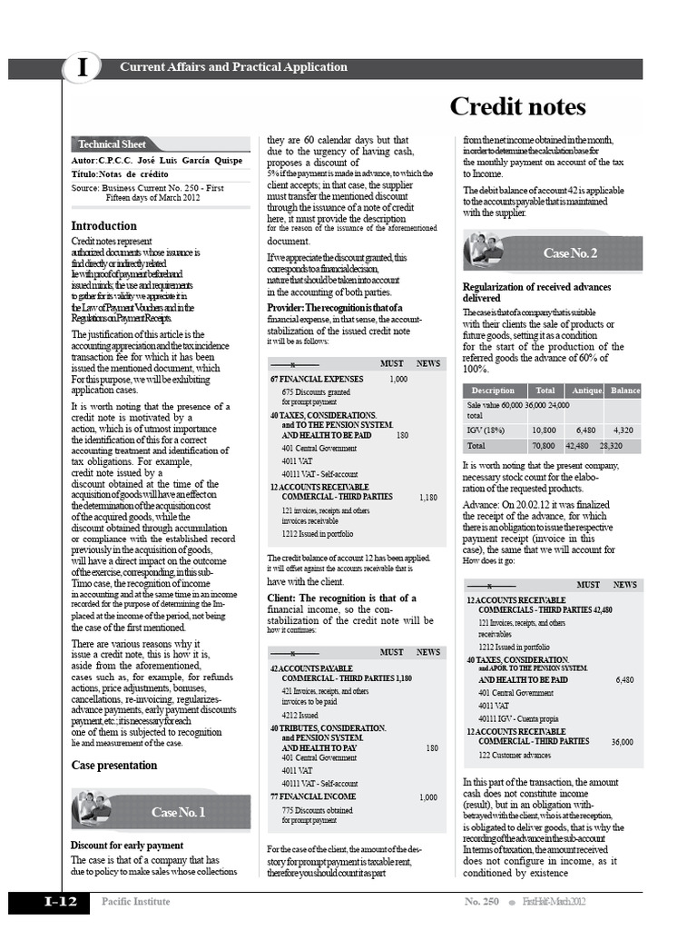 Understanding Credit Notes in Accounting | PDF | Receipt | Value Added Tax