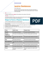 Forming Passive Sentences