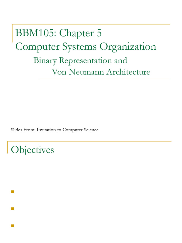 Binary Representation & Von Neumann Architecture | PDF | Byte | Bit