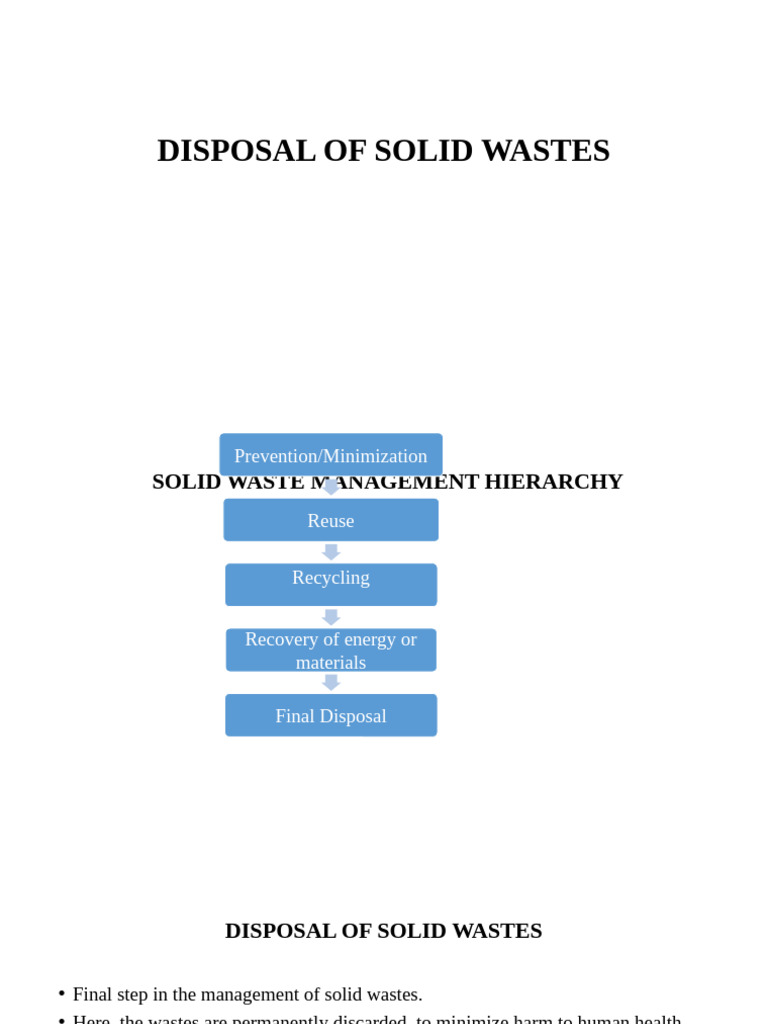 Solid Waste Disposal Methods Explained | PDF | Compost | Waste Management