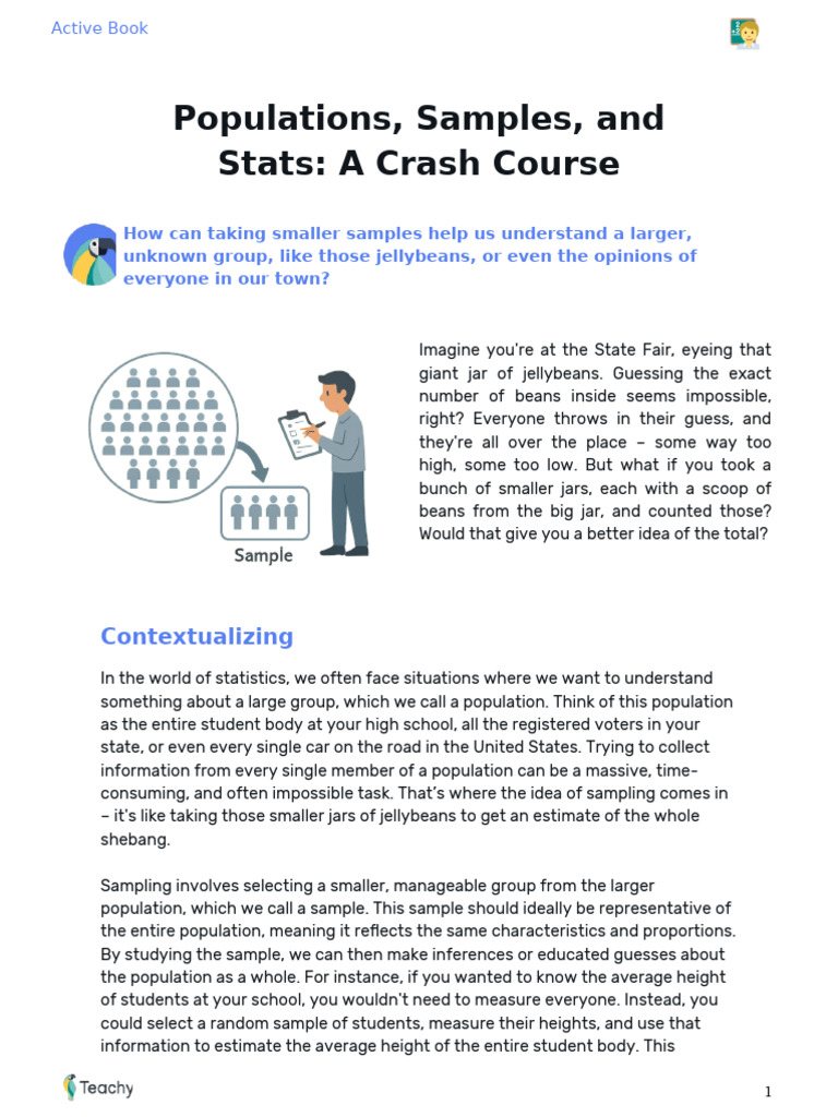 Understanding Populations and Samples | PDF | Sampling (Statistics ...