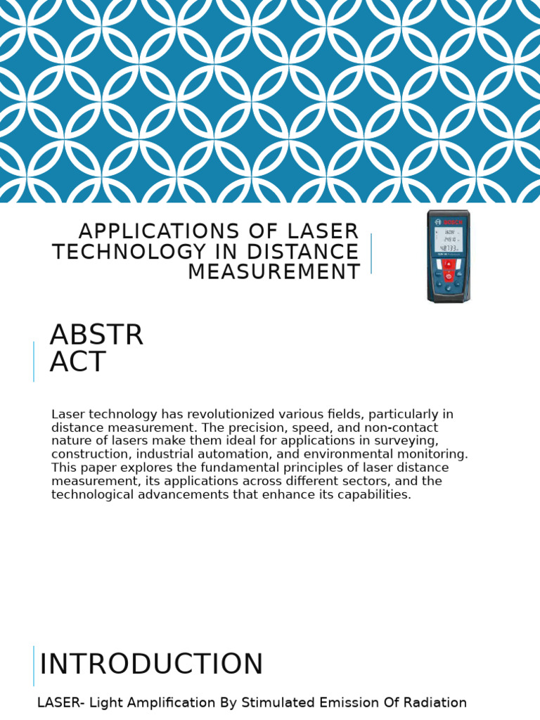 Applications of Laser Technology in Distance Measurement | PDF | Lidar ...