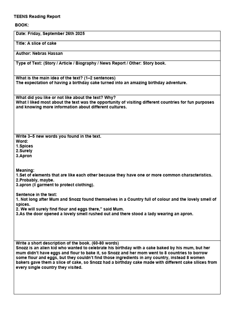 Teens Reading Report | PDF