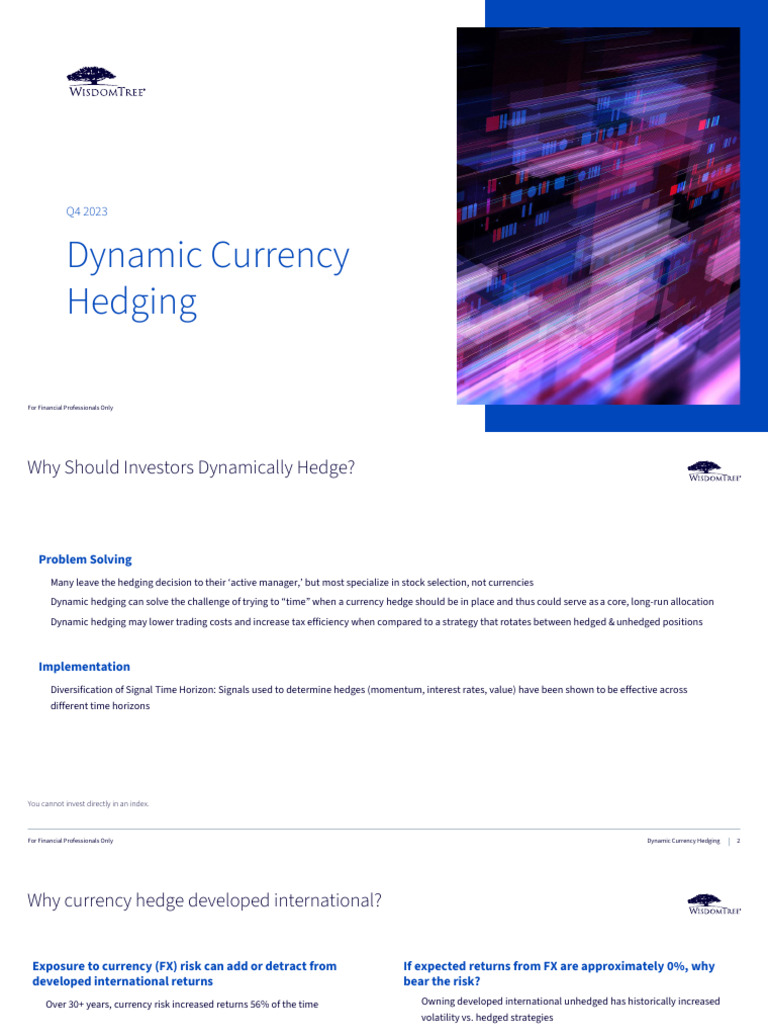 Dynamic Currency Hedging Insights Q4 2023 | PDF | Investment Fund ...