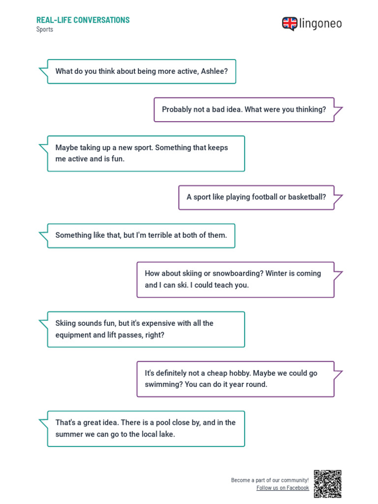 Sports - Dialogue | PDF