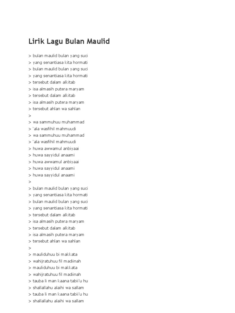 Lirik Lagu Bulan | PDF