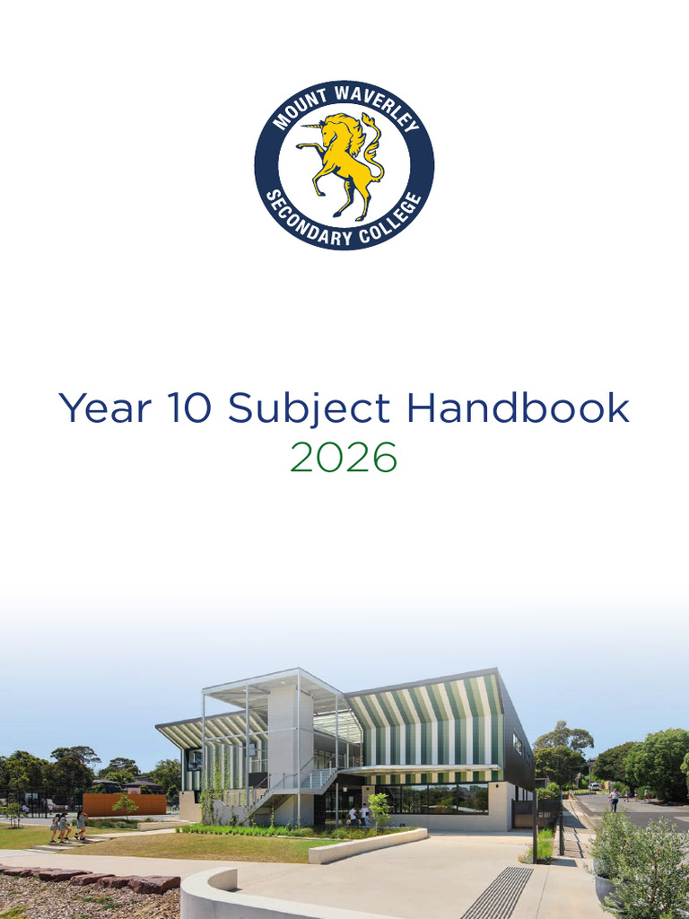 Year 10 Subject Handbook 2026 | PDF | Mathematics | Algebra