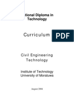 National Diploma in Technology Curriculum Civil Engineering Technology