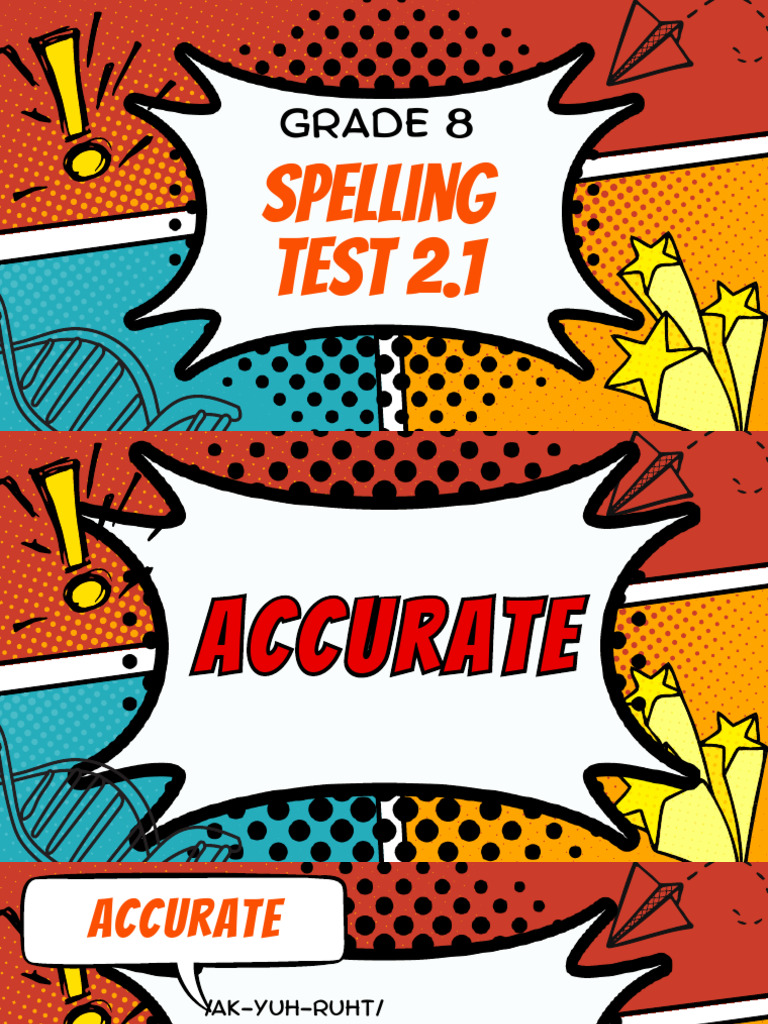 Grade 8 Spelling Test 2.1-2.3 | PDF | Linguistics