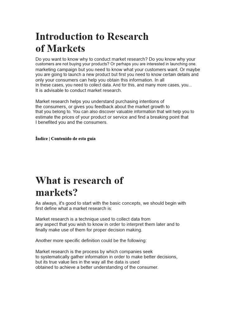 Market Research: A Comprehensive Guide | PDF | Sampling (Statistics ...