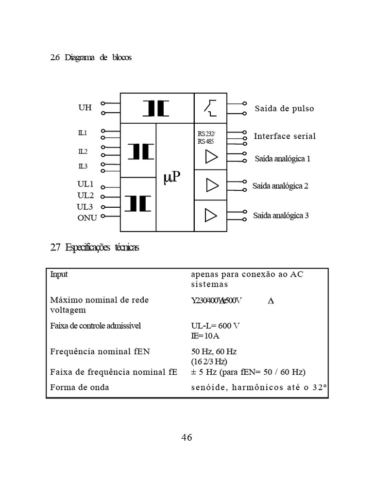 Especificações Técnicas de Transdutores | PDF | Resistor | Quantidades ...