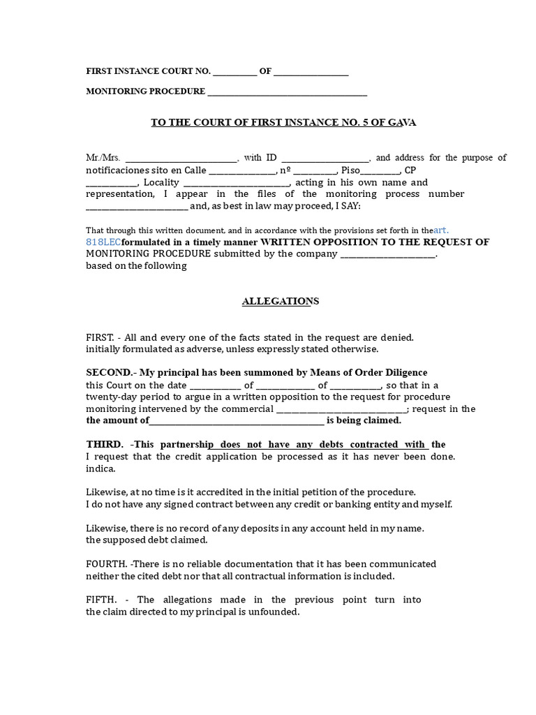 Monitoring Opposition Model PDF | PDF | Common Law | Justice