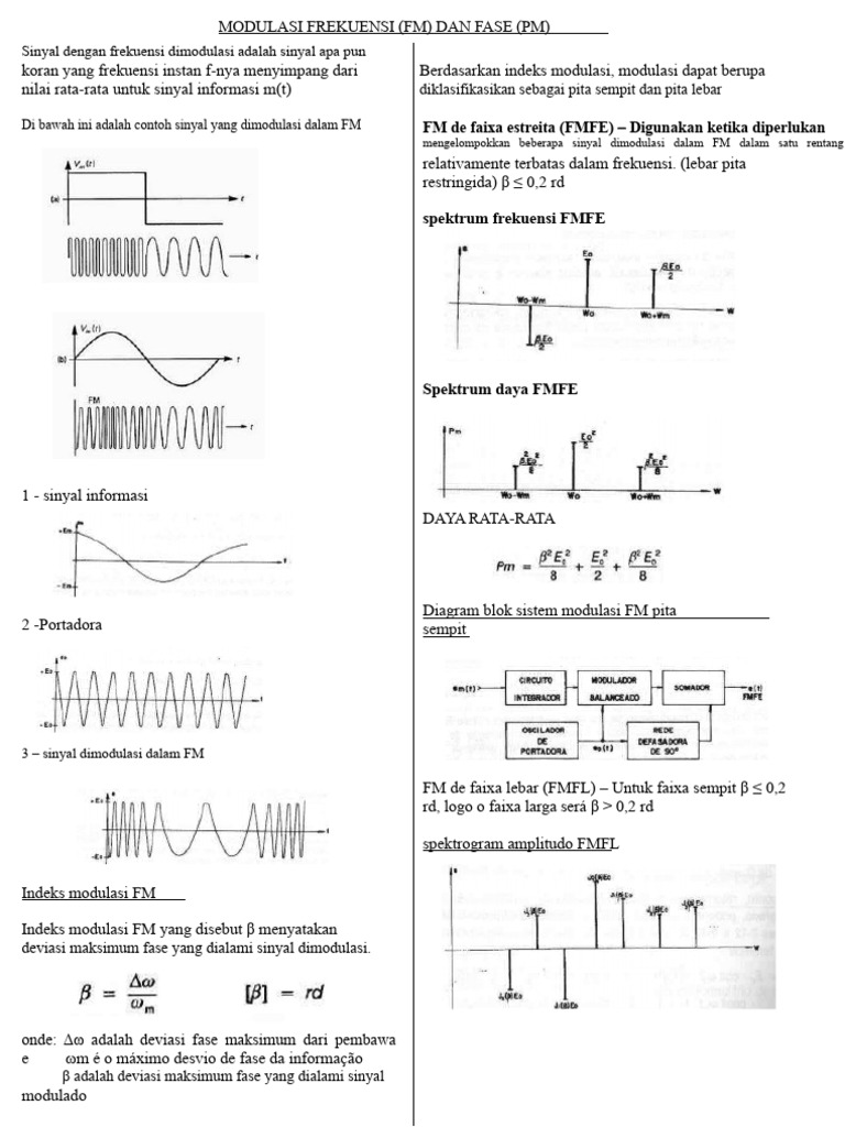 Modulasi Frekuensi dan Fase: FM & PM | PDF
