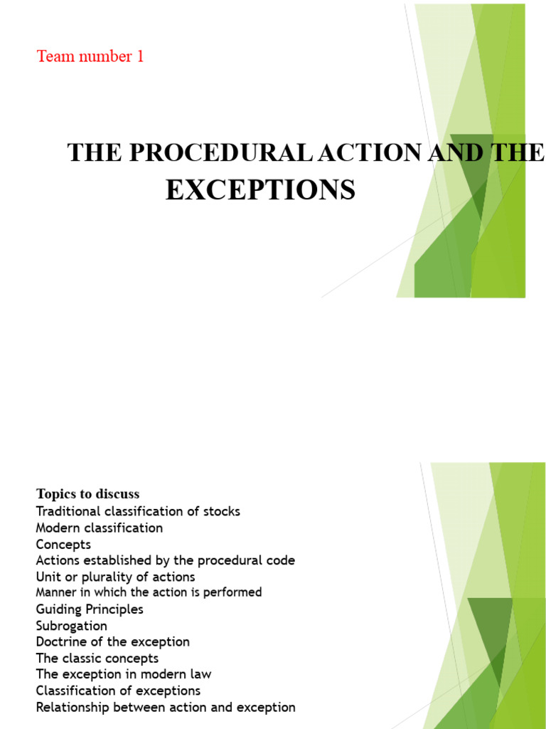 Classification of Legal Actions and Exceptions | PDF | Justice | Crime ...
