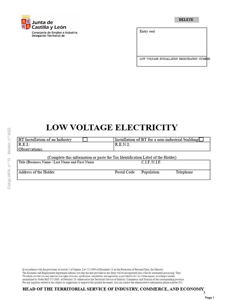 Low Voltage Controller Installation And Programming Procedures Reference: Low Voltage Electrical Installation Certificate Pdf