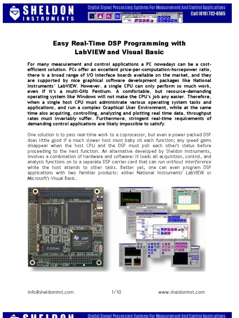 Easy RealTime DSP Programming With Labview and Visual Basic PDF