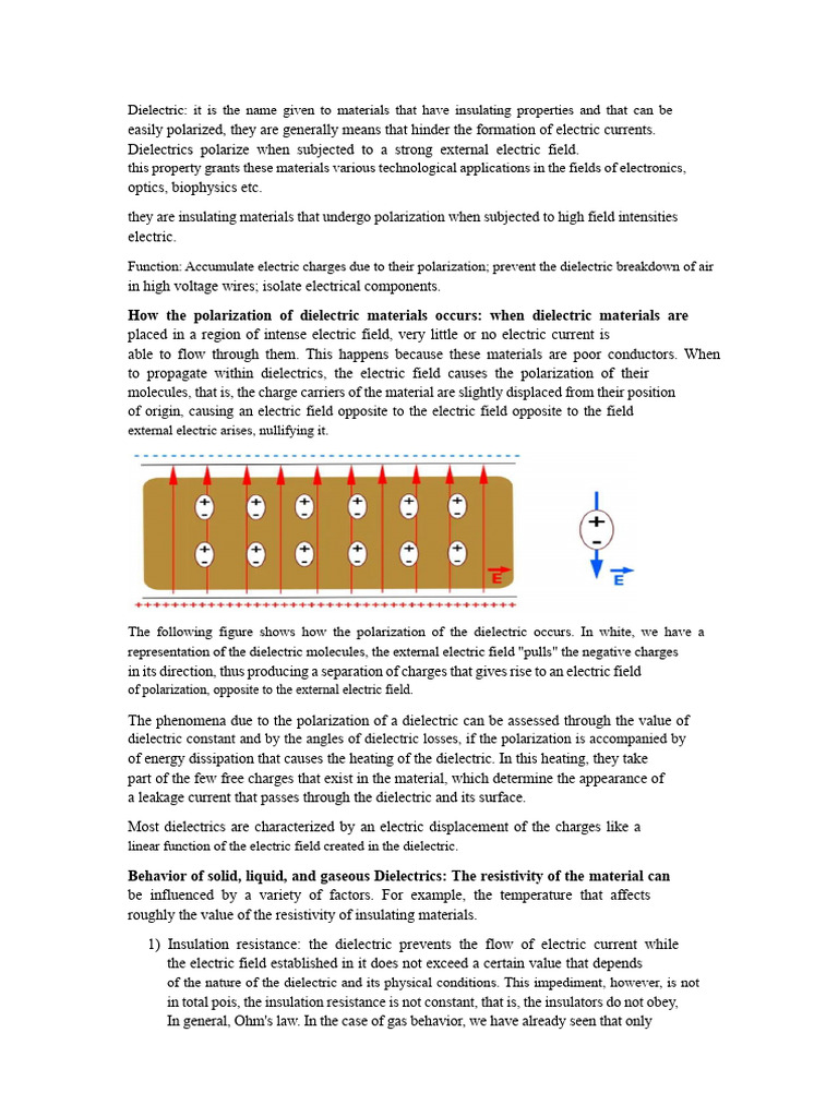 In PDF Insulating Materials | PDF | Dielectric | Electrical Breakdown