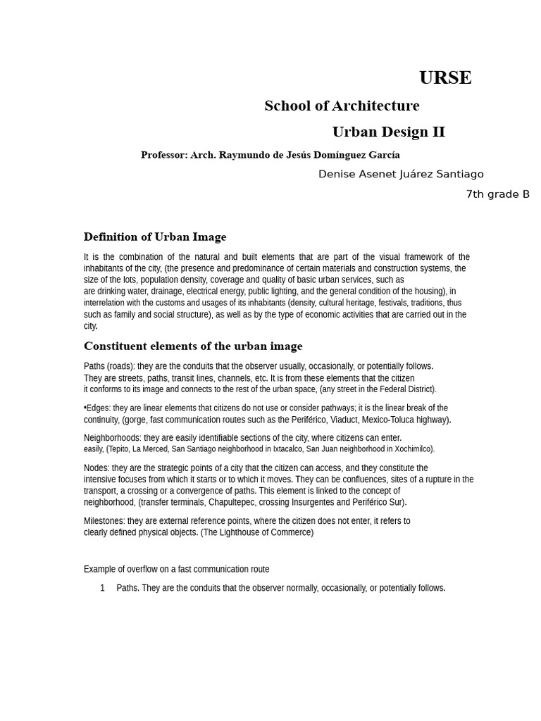 Definition of Urban Image | PDF | Density | Area