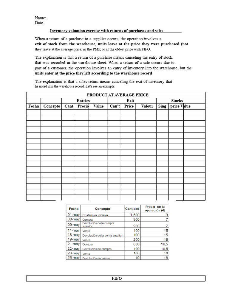 Inventory Valuation Methods Explained | PDF | Inventory | Supply Chain ...