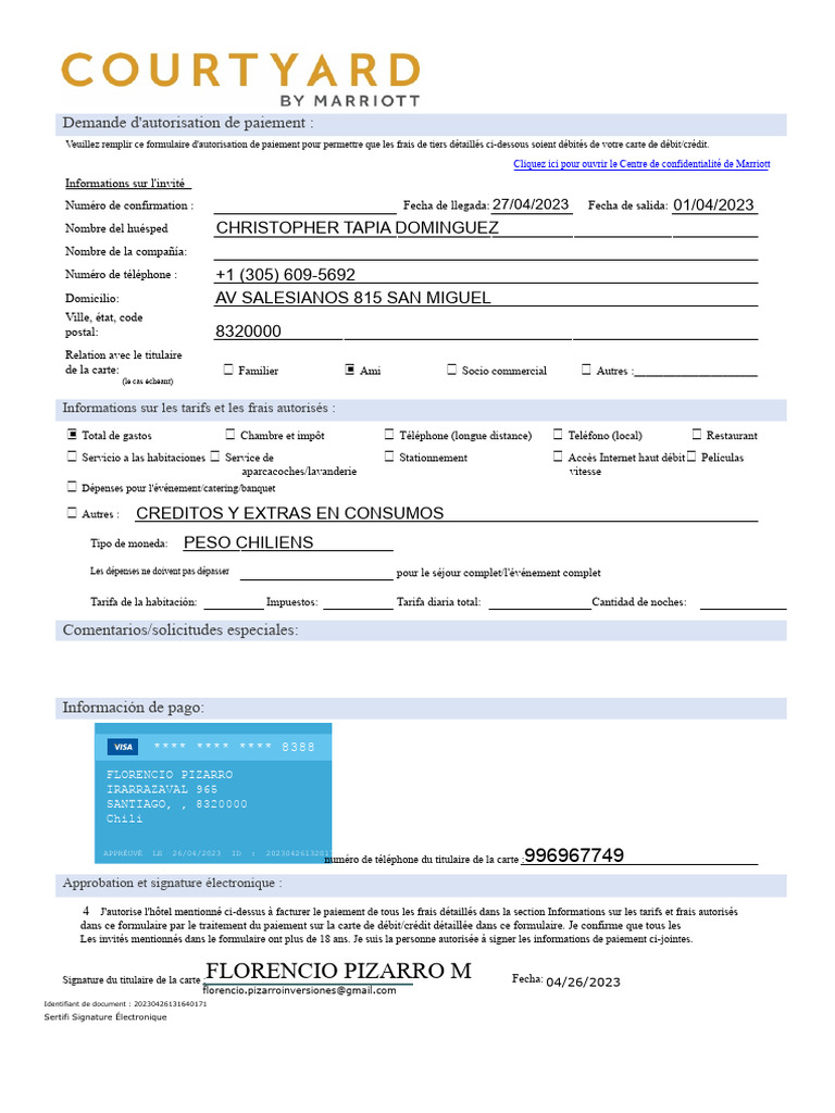 Formulaire d'autorisation de paiement | PDF | Secteurs du service ...