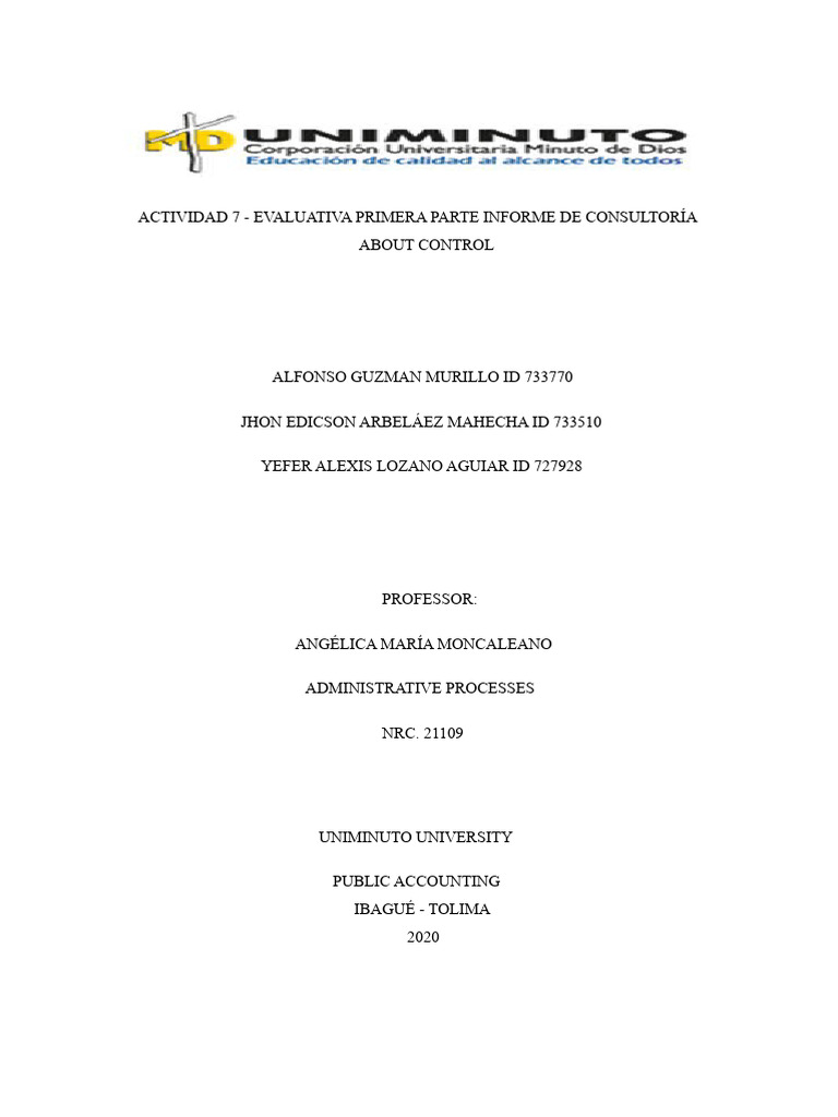 Administrative Control Evaluation Report | PDF | Budget | Risk