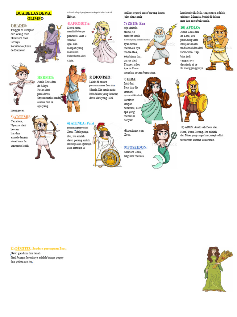 Dua Belas Dewa Olympus | PDF