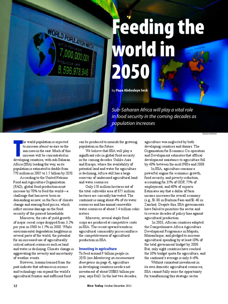 SSA's Role in Global Food Security 2050 | PDF | Food Security | Rice