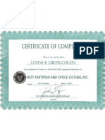 Certificate of Completion - Interior Design