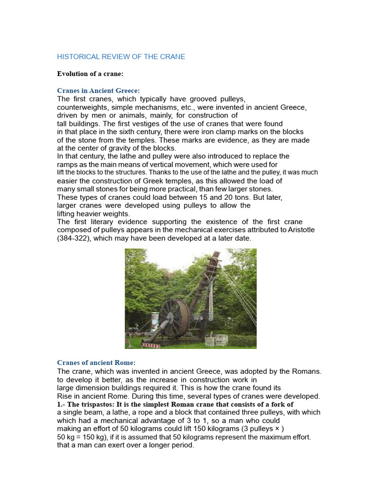 History of Tower Cranes | PDF | Crane (Machine)