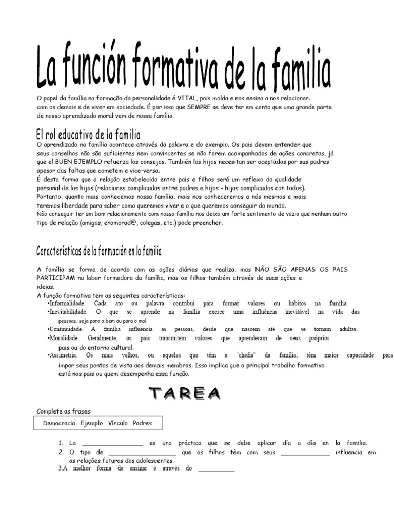 A Influência da Família na Personalidade | PDF | Família | Aprendizado