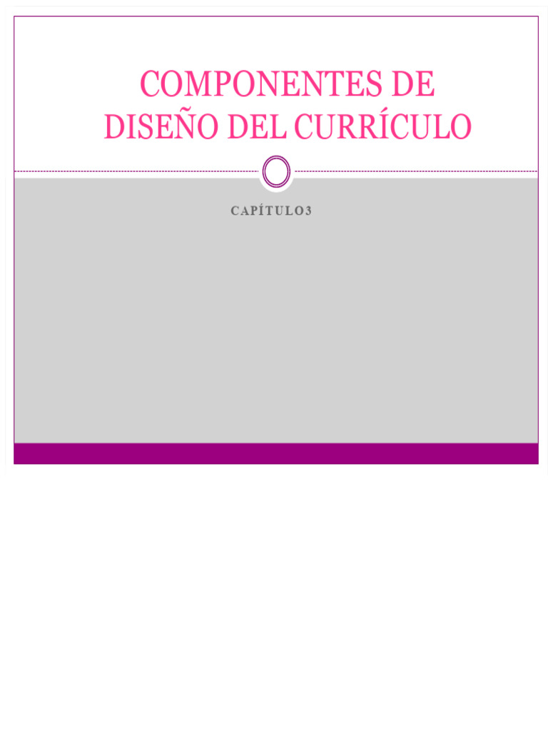 Componentes Del Diseño Curricular | PDF | Plan de estudios | Aprendizaje