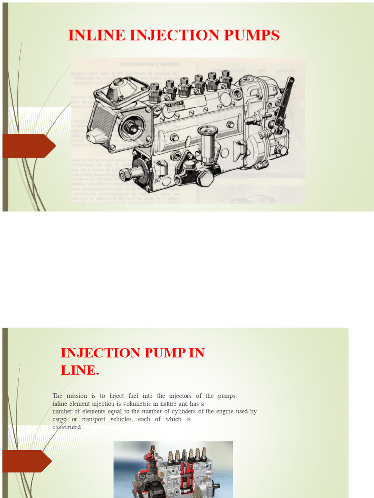 Inline Injection Pumps Overview | PDF | Fuel Injection | Pump