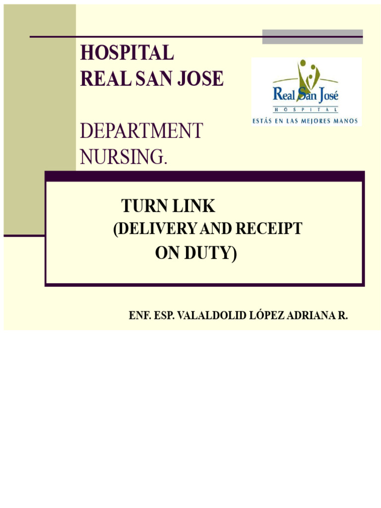 Nursing Shift Handover Process Guide | PDF | Nursing | Medicine