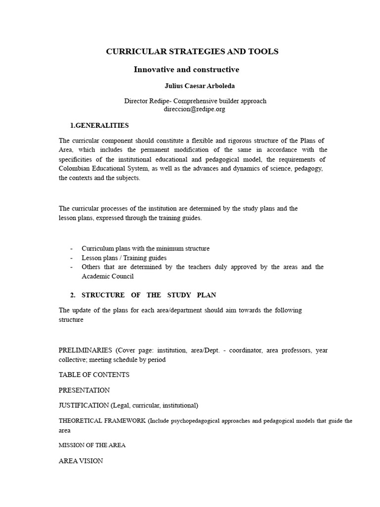 Innovative Curricular Strategies Guide | PDF | Curriculum | Knowledge