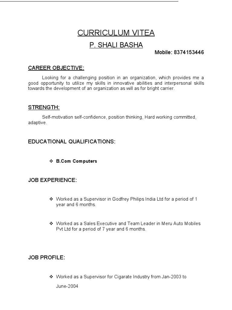 Shali C.V. | PDF | Career & Growth | Finance & Money Management