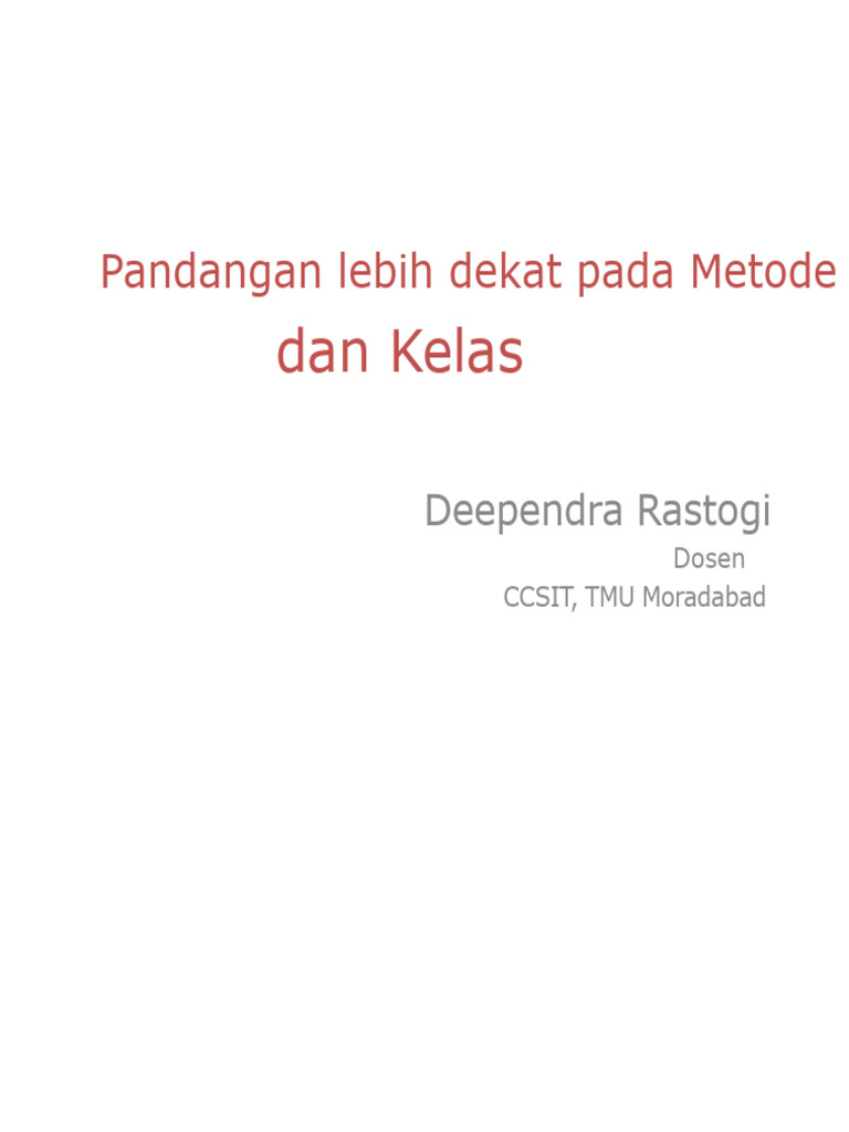 Metode Overloading dan Akses Kontrol di Java | PDF