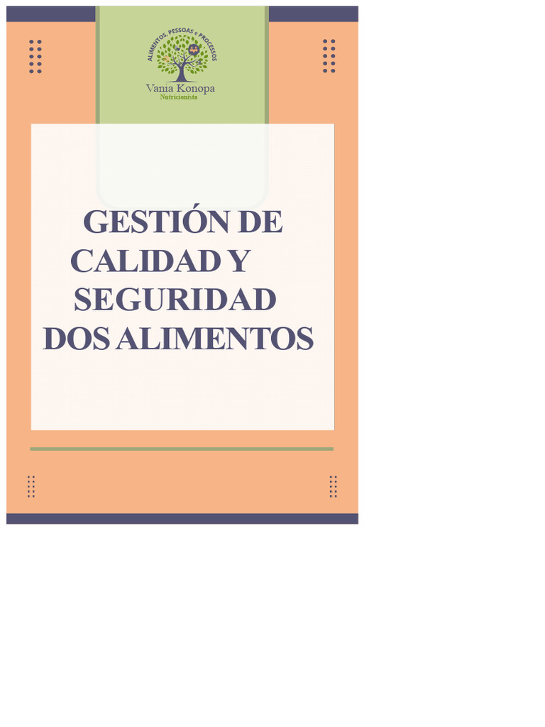E-book - Gestión de la Calidad y Seguridad de los Alimentos (1) | PDF ...