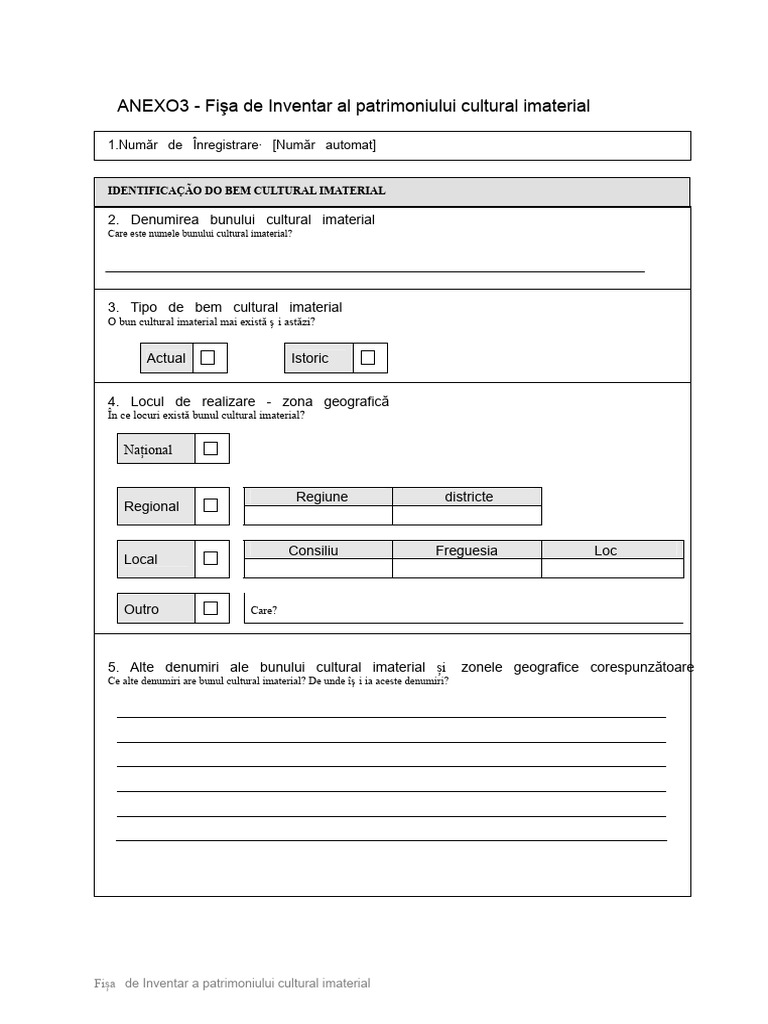 ANEXUL 03-Fisa Inventar | PDF